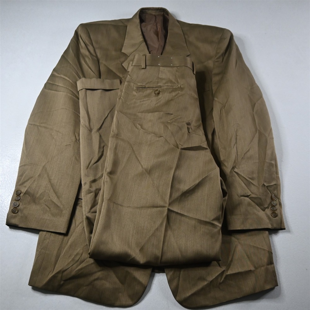 Zandello 42L 34x32 Tan Brown Mens‎ Jacket Pants Suit
